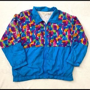 Vintage 90s colorful windbreaker jacket